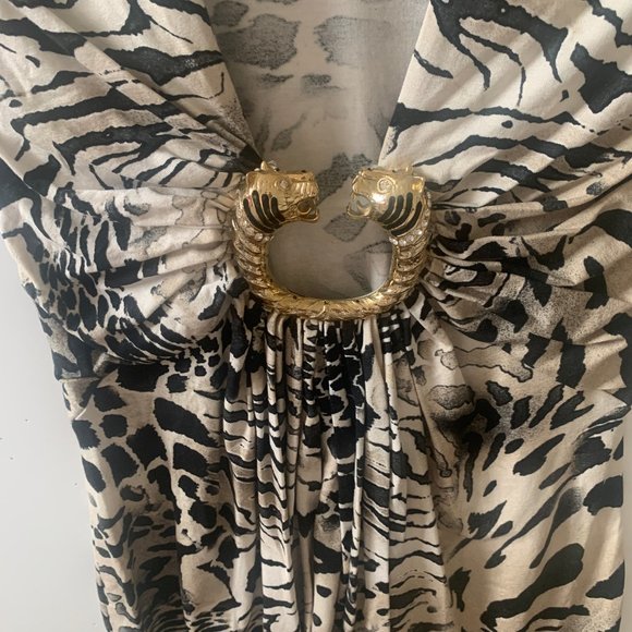 Leopard Print Top with Hardware Sz XS - Picture 3 of 3